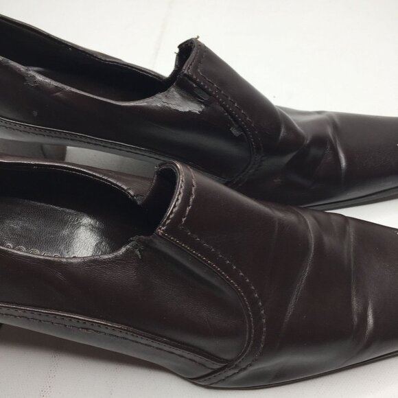 Vintage Womens Kim Rogers Brown Ankle Bootie Block Heels Church Office Size 9 - Picture 7 of 10